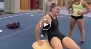 Gymnasts try to repeat elements from men's gymnastics