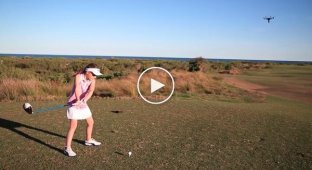 Восьмилетняя девочка сбила дрон мячом для гольфа