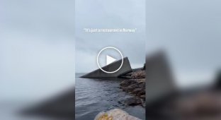Dinner in the depths: the largest underwater restaurant in Norway was caught on video