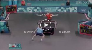 A famous troll in ping-pong at the Olympics