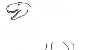 Flash mob on Twitter: draw a dinosaur so that it is clear that they are definitely people, not a neural network (13 photos)