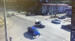 Accident at a crossroads in Nizhny Novgorod
