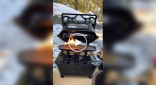 Unusual oven for outdoor cooking