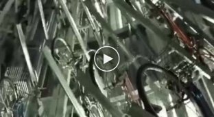 Как устроена система подземной велопарковки в Токио