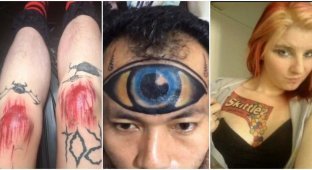 14 людей, которые сделали себе безумные тату на всю жизнь (16 фото)