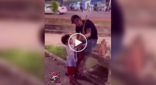 A dangerous game: a child with fireworks arranged a chase