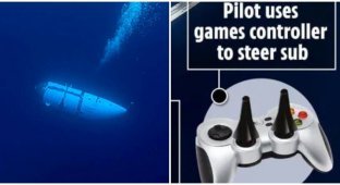 The bathyscaphe that disappeared from the wreckage of the Titanic did not pass certification and was controlled by a joystick from a game console (4 photos + 1 video)