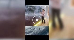 Weather forecast on Chinese TV