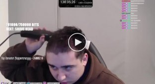 The streamer shaved his head and removed his eyebrows for a $2,500 donation, but it turned out to be in vain