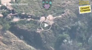 The drone flew to the positions of the Russians