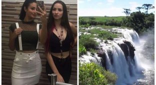 Неразлучные подруги из Бразилии разбились насмерть, упав в водопад с высоты 30 метров (6 фото)