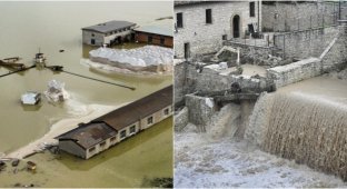 13 people died as a result of severe flooding in Italy (5 photos + 3 videos)