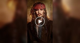 Китаянка превращается в знаменитостей с помощью грима