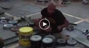 When you don't have money for drums, but you still want to play