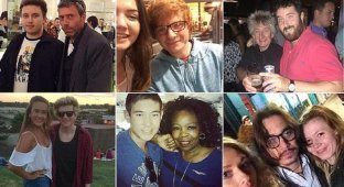 Люди фотографируются с незнакомцами, которых приняли за знаменитостей (12 фото)
