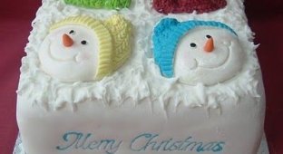 Рождественские торты (50 фотографии)