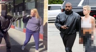 Kanye West attacked a journalist after asking awkward questions about his wife, and then offered her money (3 photos + 1 video)