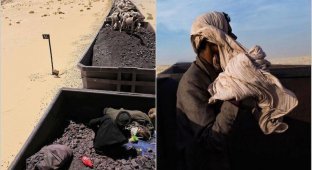 14 суровых фото о том, как жители Мавритании путешествуют на грузовом поезде (16 фото)