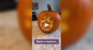 Office workers have their own creepy pumpkins for Halloween
