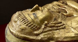 В Египте нашли портреты мумии и древнего идола (4 фото)
