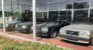 Невероятная капсула времени: заброшенный автосалон Volvo в Бельгии забит старыми автомобилями без пробега (7 фото)