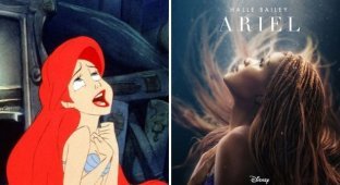 Comparison of the heroes of the new "Mermaid" with their original prototypes from the cartoon (7 photos)