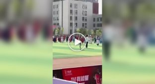 A robot dance demonstration got out of control during a performance