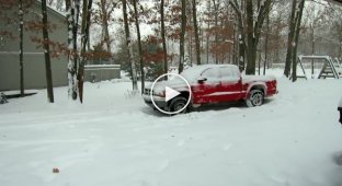 На Audi S4 по снегу