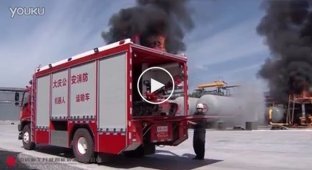 Вот как тушат пожары в Китае с помощью техники