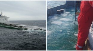 Chinese cargo ship sank in the Tatar Strait (5 photos)