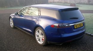 Британцы построили первый в мире универсал из Tesla Model S (6 фото + 2 видео)