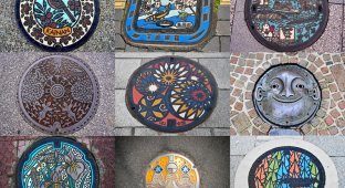 Необычный уличный арт Канализационные люки из Японии (30 фото)