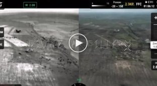 Наши артиллеристы точно отработали по колонне вражеской бронетехники и живой силе противника
