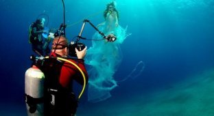 Как делается подводная съемка (14 фотографий)