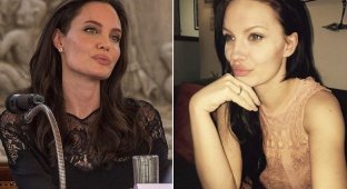 Как живется девушке, которая является невольным двойником Анджелины Джоли? (8 фото)