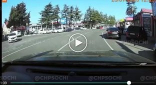 There is nothing to climb, it’s his own fault: in Sochi, the driver of the Hyundai staged a massive accident