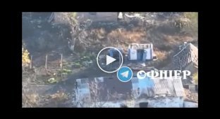 The 46th brigade of the Ukrainian army manages to fly a kamikaze drone into the basement where the Russians are located