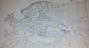 Как русские студенты видят карту Европы (12 фото)