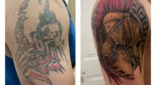 Люди, которые исправили неудачные татуировки (15 фото)