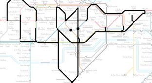  Рисунки на карте лондонского метро (13 Фото)