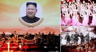 Больше музыки, меньше ракет: Северная Корея отпраздновала 70-летие (18 фото + 3 видео)
