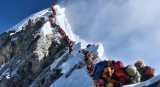 Climbers die on Everest due to traffic jams (5 photos)