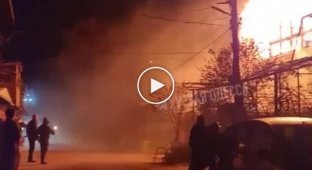 In Nati, Odessa region, as a result of a generator explosion, houses caught fire