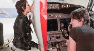 A woman who had a sexual relationship with a Boeing 737-800 aircraft left it after 9 years of a happy life (4 photos)