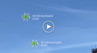 Полет одной из ракет над Кременчугом