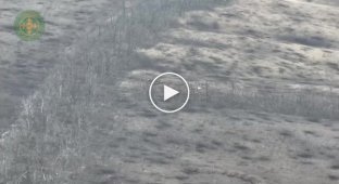 Ukrainian defenders hit an enemy trench with a dugout in the Donetsk region with an FPV strike drone