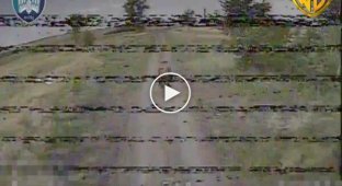 Дроны 414-й бригады СБС догоняют оккупантов-штурмовиков на мотоциклах