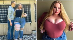 Everyone laughs at the guy because he is dating a fat woman (7 photos)