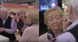 Вот какой должна быть настоящая любовь: 84-летний муж научился накладывать макияж своей жене, прежде чем она ослепнет (12 фото + 1 видео)