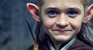 The neural network showed what the heroes of "The Lord of the Rings" could look like in childhood (9 photos)
